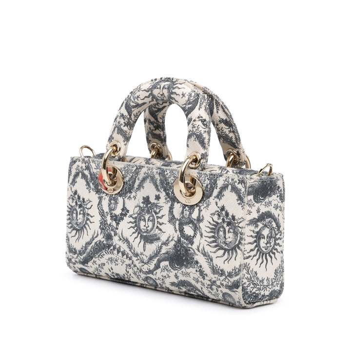 Dior Small Jean Toile de Jouy Soleil Lady D Joy Blanc