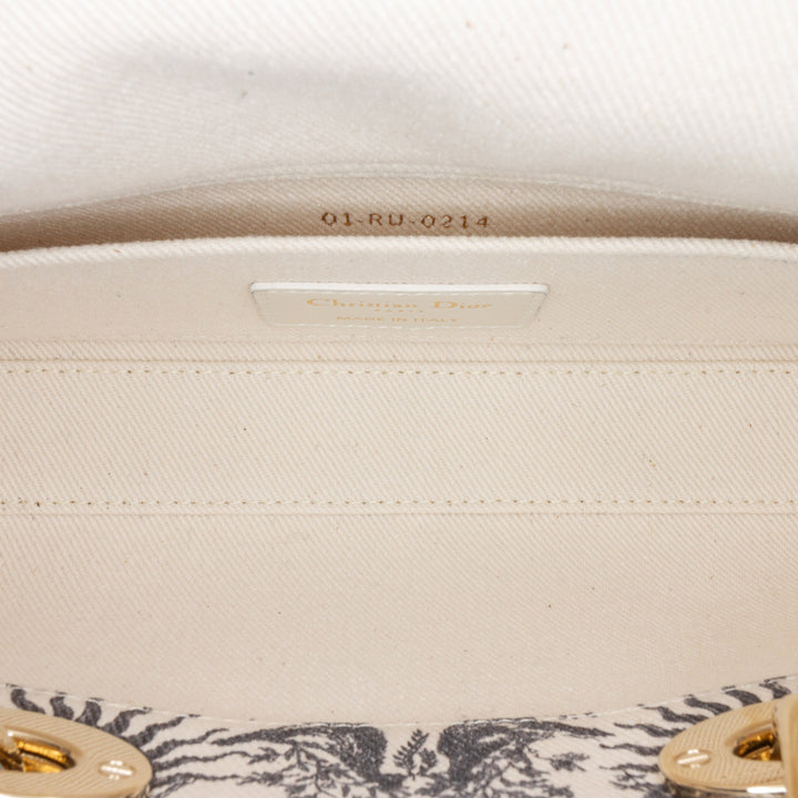 Dior Small Jean Toile de Jouy Soleil Lady D Joy Blanc