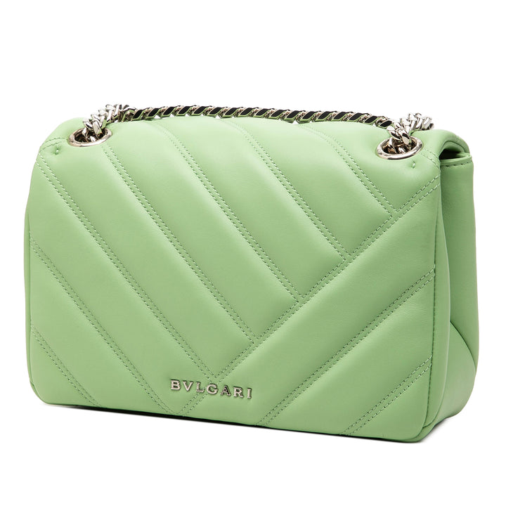 Bvlgari Sac bandoulière Serpenti Cabochon Chaîne Vert – vue 2 – GABY PARIS