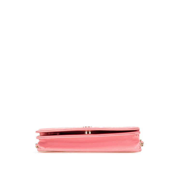 CC Caviar Camellia Wallet On Chain Pink - Gaby Paris
