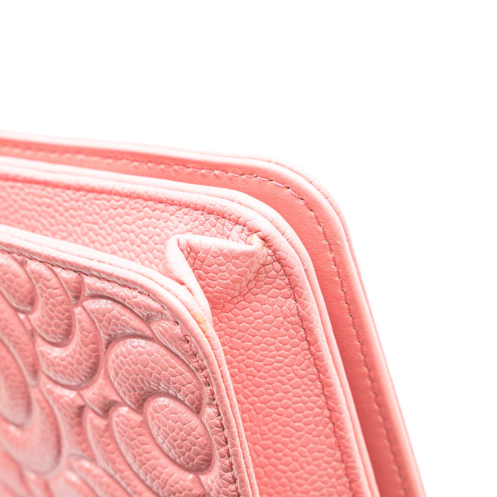 CC Caviar Camellia Wallet On Chain Pink - Gaby Paris
