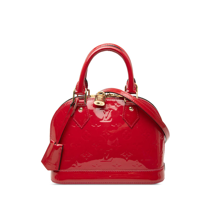 Alma BB Cuir verni Monogram Rose