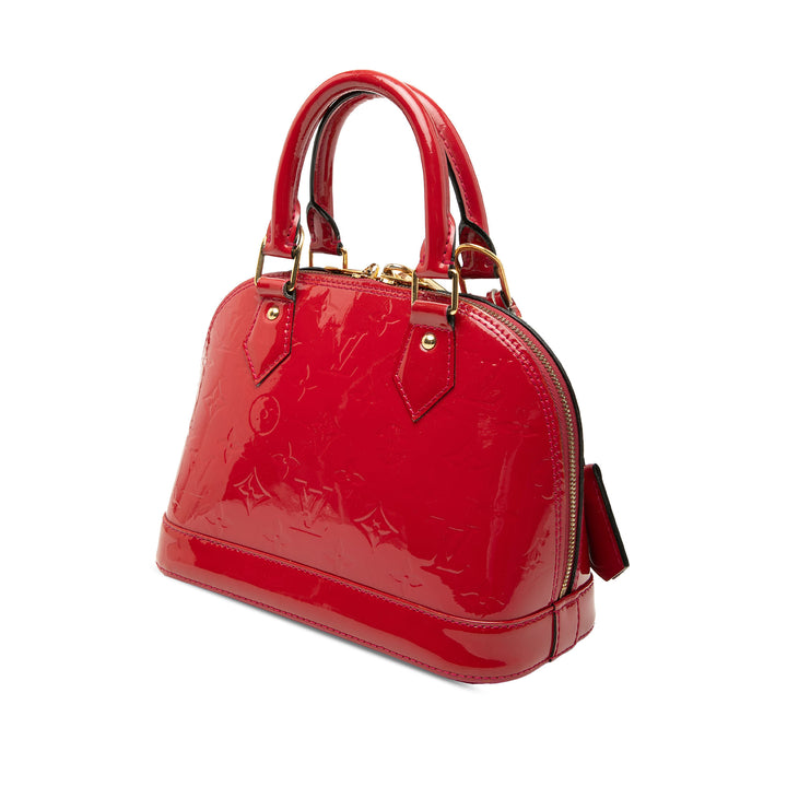 Alma BB Cuir verni Monogram Rose