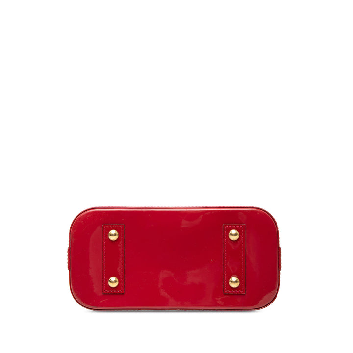 Alma BB Cuir verni Monogram Rose