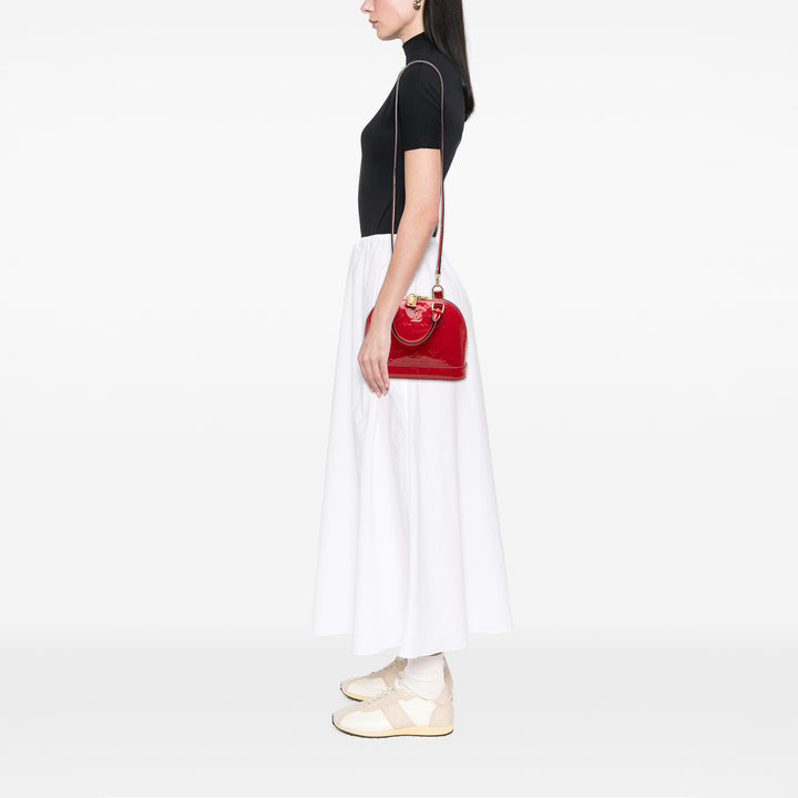 Alma BB Cuir verni Monogram Rose