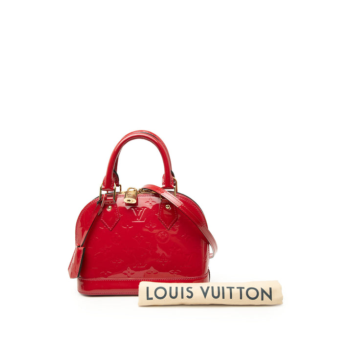 Alma BB Cuir verni Monogram Rose