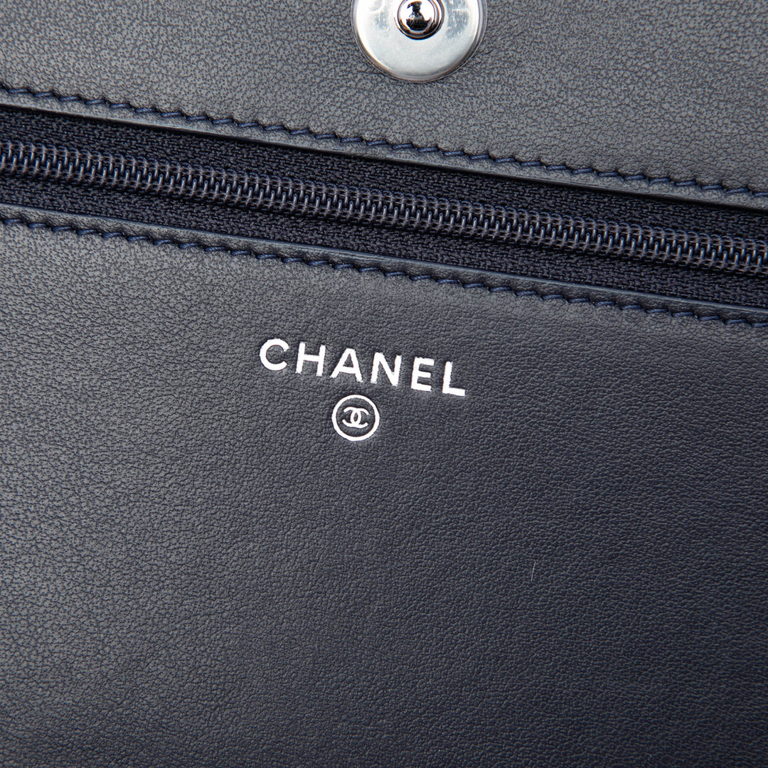Chanel Paris Shanghai Cristal Embellished Toile Wallet on Chain