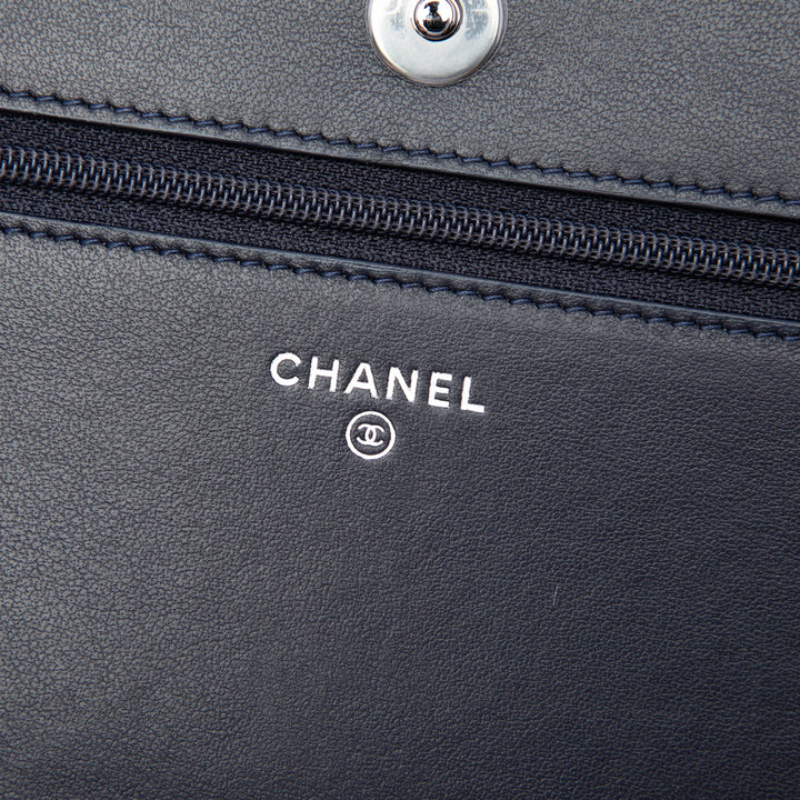 Chanel Paris Shanghai Cristal Embellished Toile Wallet on Chain