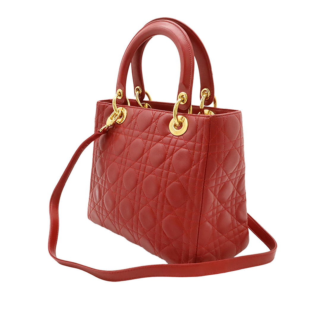 Dior Medium Cuir d’agneau Cannage Lady Dior