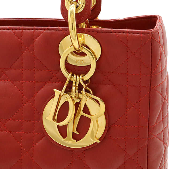 Dior Medium Cuir d’agneau Cannage Lady Dior