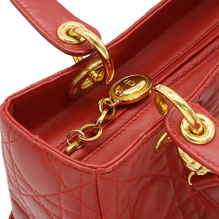 Dior Medium Cuir d’agneau Cannage Lady Dior
