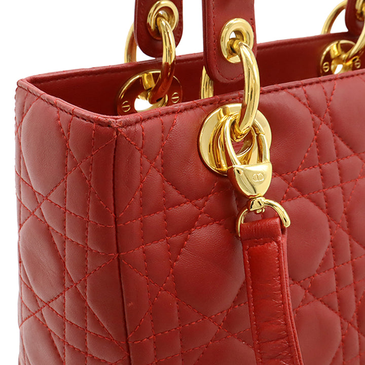 Dior Medium Cuir d’agneau Cannage Lady Dior