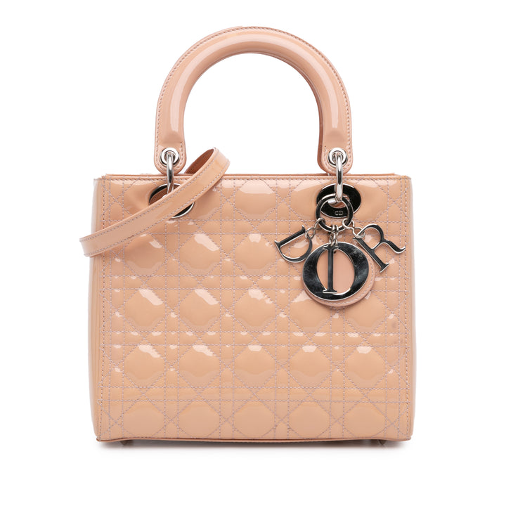 Medium Patent Cannage Lady Dior Brown - Gaby Paris