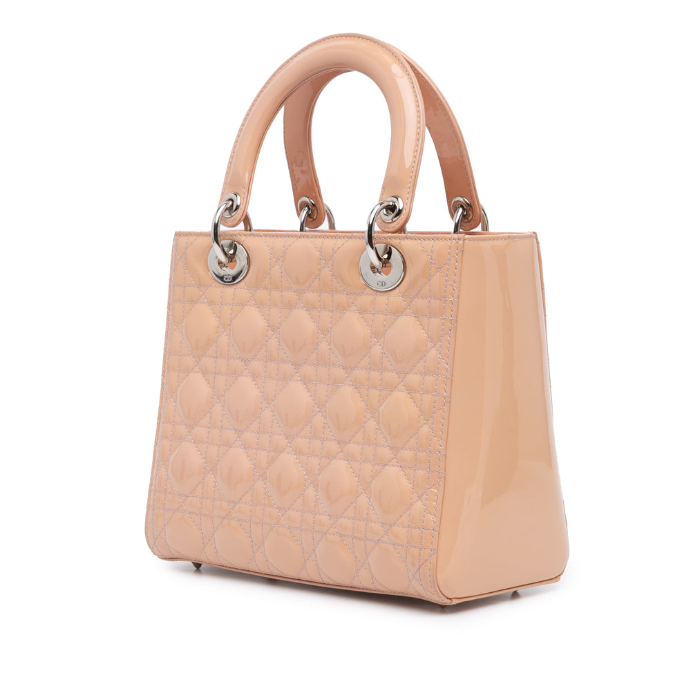 Medium Patent Cannage Lady Dior Brown - Gaby Paris