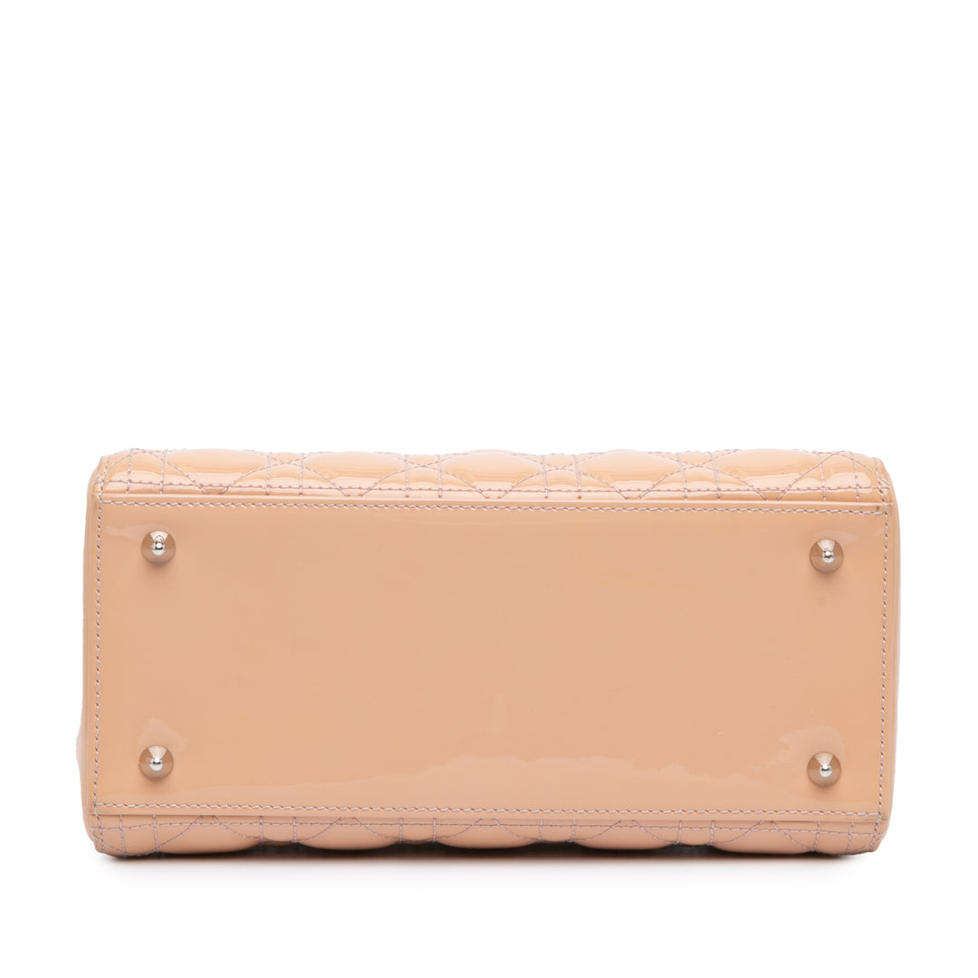 Medium Patent Cannage Lady Dior Brown - Gaby Paris