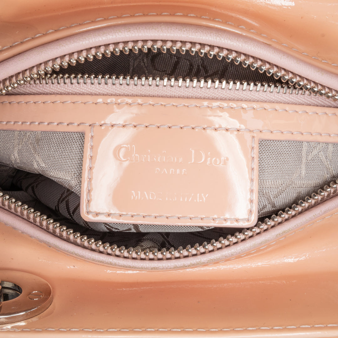 Medium Patent Cannage Lady Dior Brown - Gaby Paris