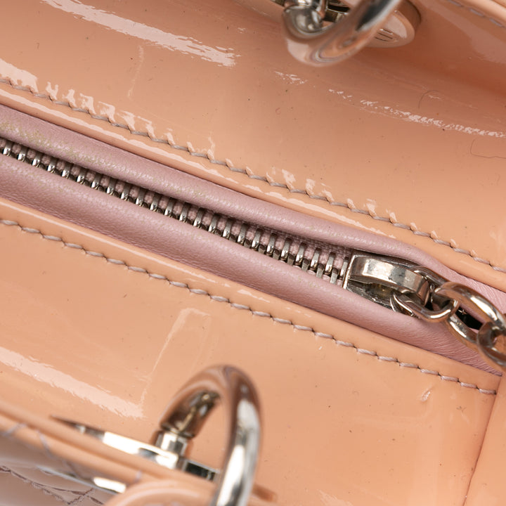 Medium Patent Cannage Lady Dior Brown - Gaby Paris