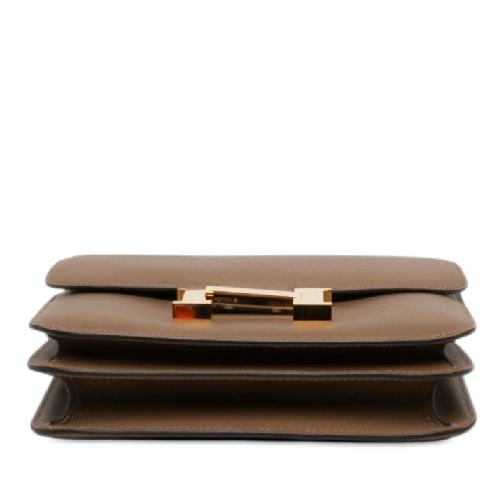 Hermès Chevre Mysore Constance 18 Mini Marron – vue 3 – GABY PARIS