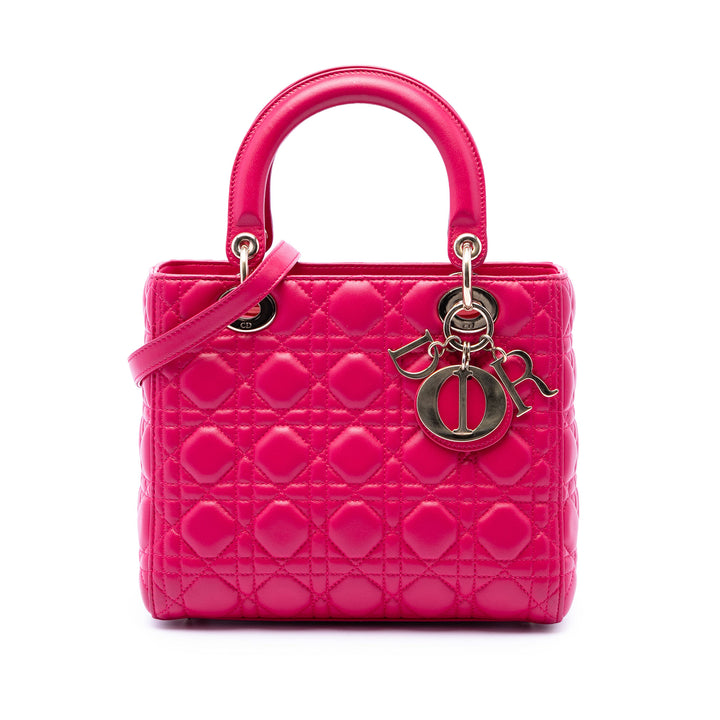 Dior Medium Cuir d’agneau Cannage Lady Dior