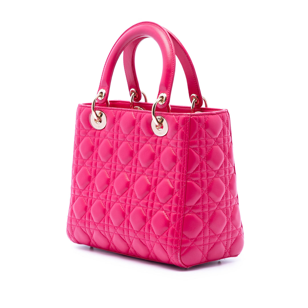 Dior Medium Cuir d’agneau Cannage Lady Dior