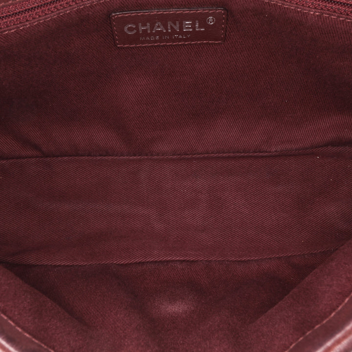 Medium Iridescent Calfskin In The Mix Flap Red - Gaby Paris