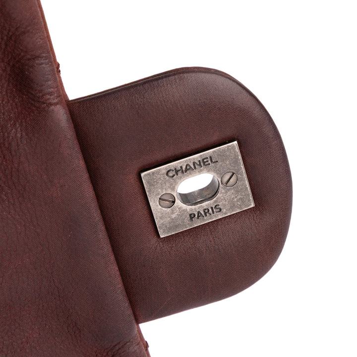 Medium Iridescent Calfskin In The Mix Flap Red - Gaby Paris
