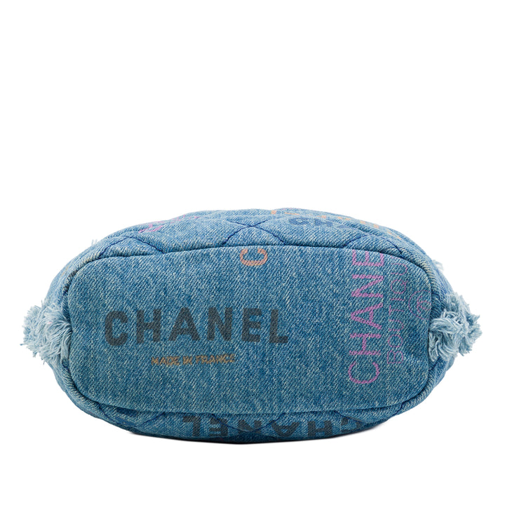 Chanel Matelassé Mood Seau avec chaîne Petit Jean Bleu – vue 3 – GABY PARIS