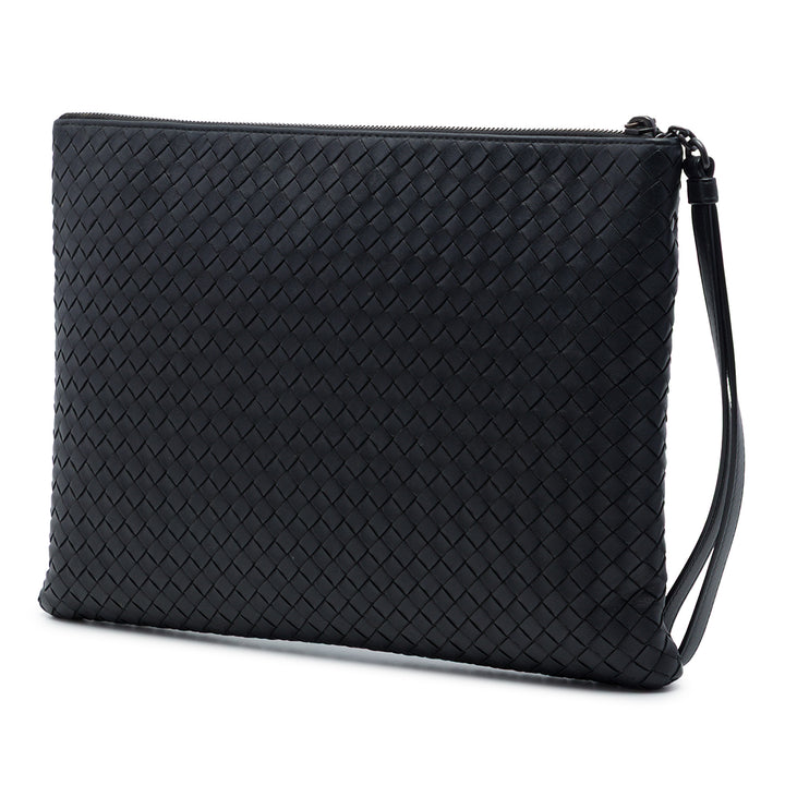 Bottega Veneta Nappa Intrecciato Wristlet Zip Pochette