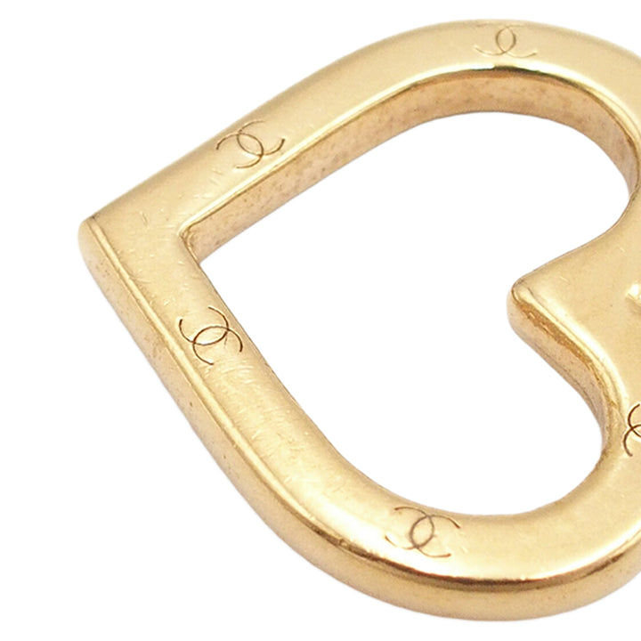 Chanel plaqué CC et Heart Pendant Collier