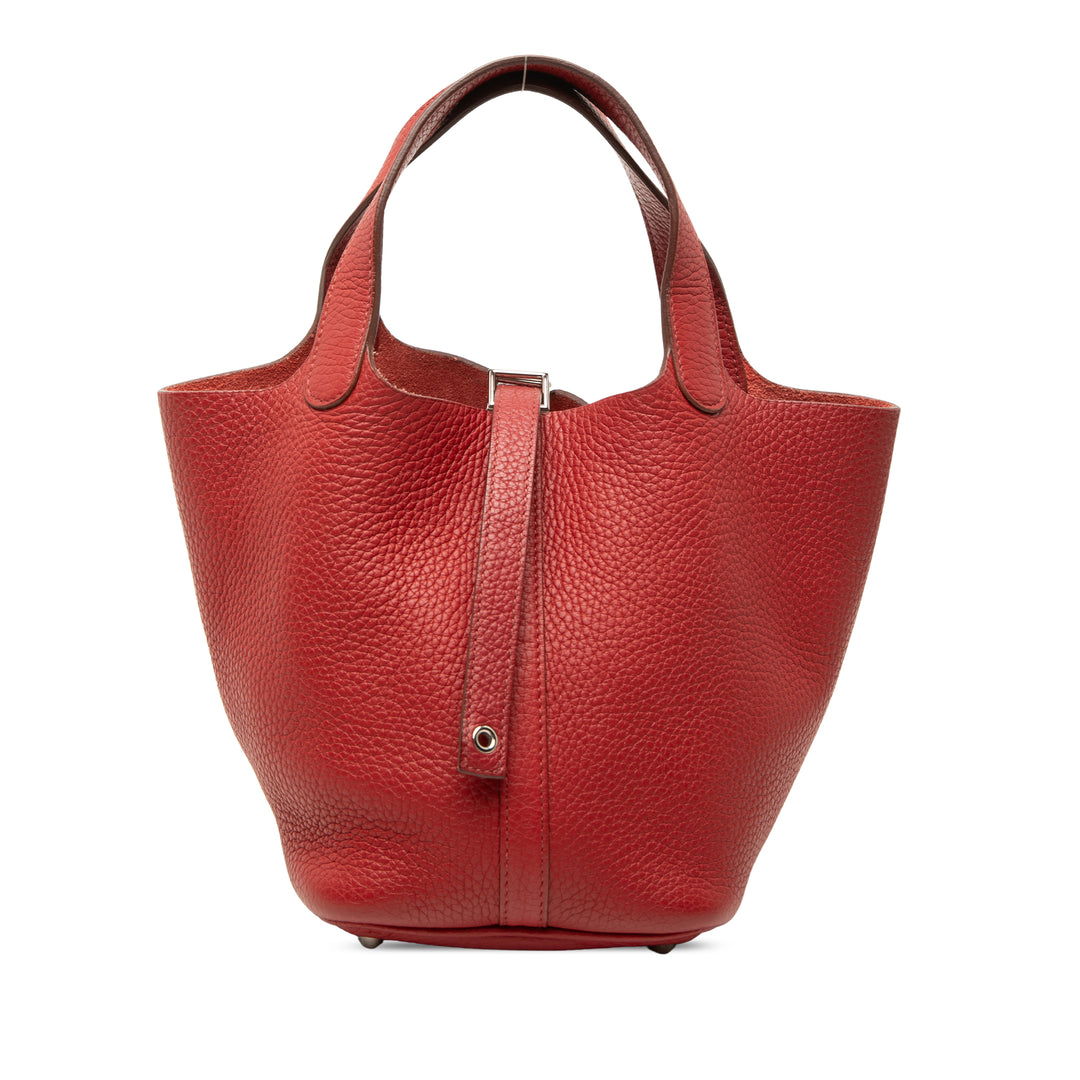 Hermès Sac à main Picotin Lock 18 Clémence Rouge – vue principale – GABY PARIS