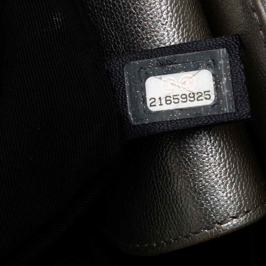 Chanel Large Bicolor Metallic Cuir de chèvre et Cuir de veau Boy Cabas