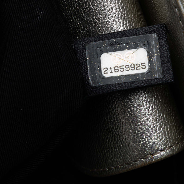 Chanel Large Bicolor Metallic Cuir de chèvre et Cuir de veau Boy Cabas