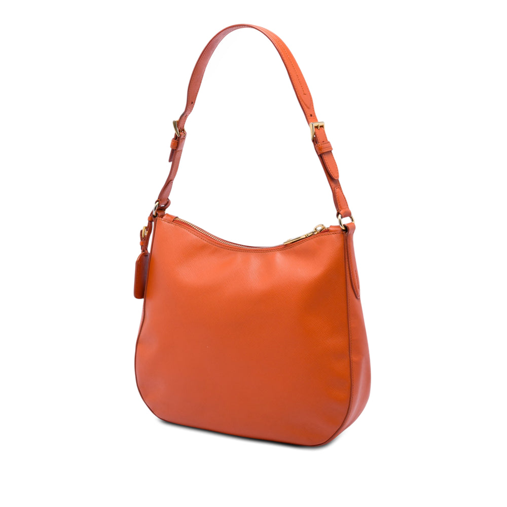 Prada Sac porté épaule Lux Saffiano Orange – vue 2 – GABY PARIS