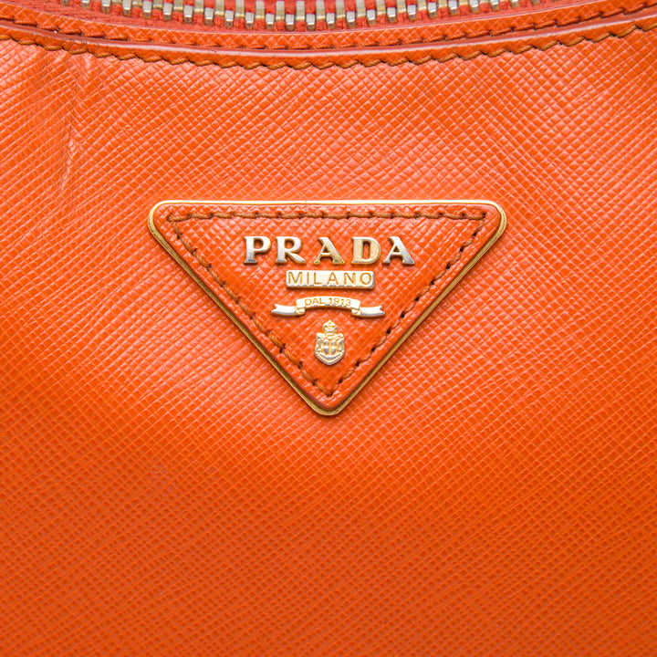 Prada Sac porté épaule Lux Saffiano Orange – vue 5 – GABY PARIS