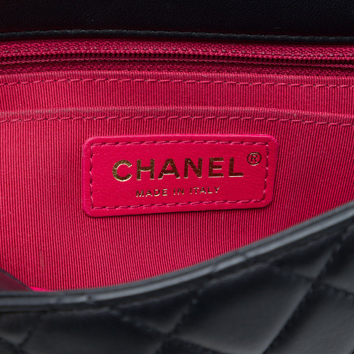 Chanel Classic Rectangulaire Romance Rabat simple Mini Cuir d'agneau