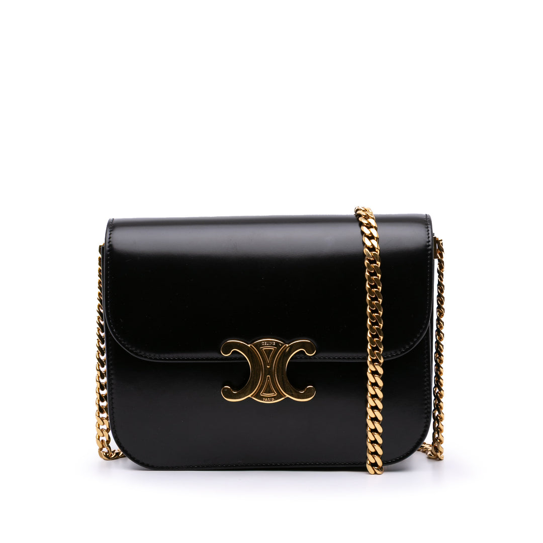 Shiny Calfskin College Triomphe Black - Gaby Paris