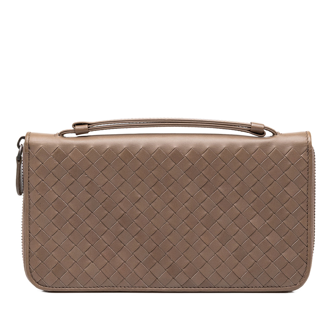 Bottega Veneta Intrecciato Portefeuille nappa Marron – vue principale – GABY PARIS