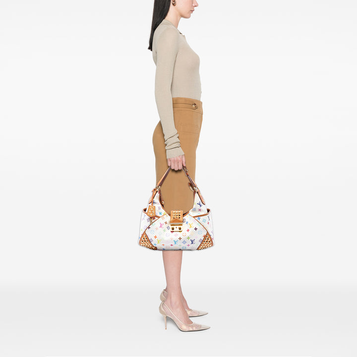 Louis Vuitton Chrissie MM Monogram Multicolore Blanc – vue 6 – GABY PARIS