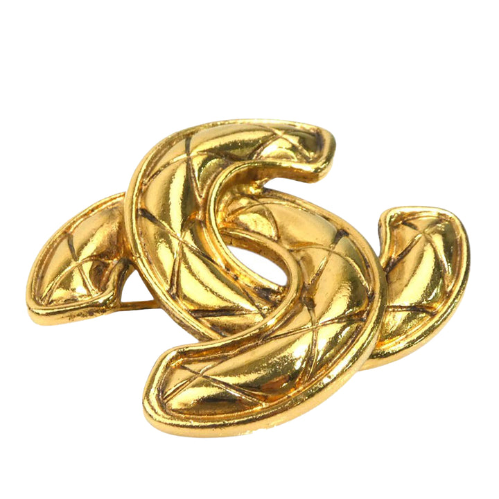 Chanel CC plaqué Matelassé Broche Doré – vue 3 – GABY PARIS