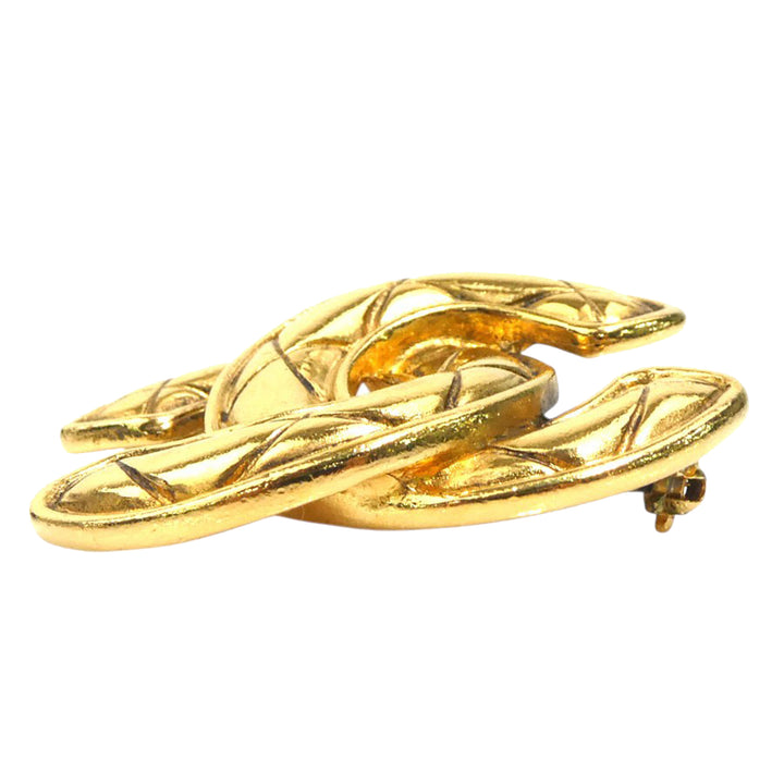 Chanel CC plaqué Matelassé Broche Doré – vue 4 – GABY PARIS