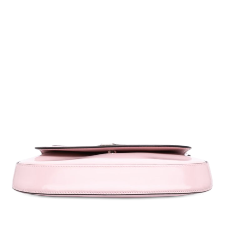 Prada Sac porté épaule Spazzolato Cleo à rabat Rose – vue 3 – GABY PARIS