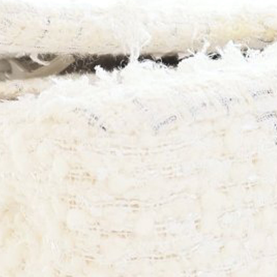 Chanel Medium Classic Tweed Double rabat Blanc