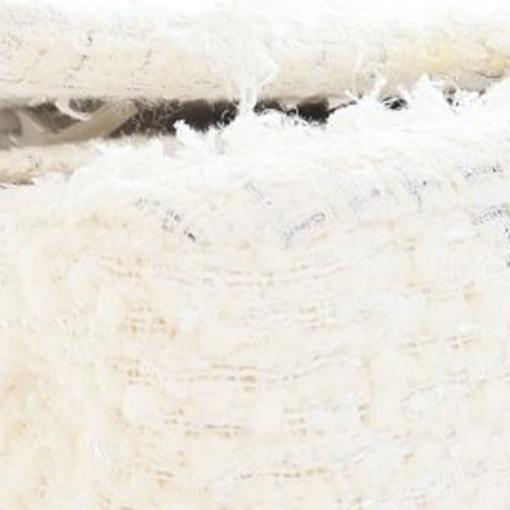 Chanel Medium Classic Tweed Double rabat Blanc