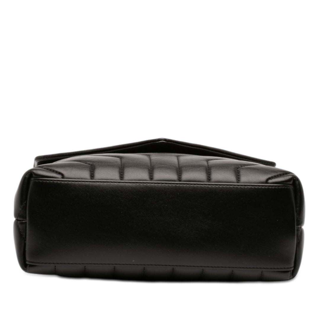 Saint Laurent Small Matelasse Cuir de veau Monogram Monochrome LouLou Sac bandoulière