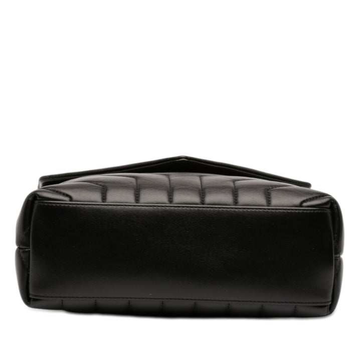 Saint Laurent Small Matelasse Cuir de veau Monogram Monochrome LouLou Sac bandoulière