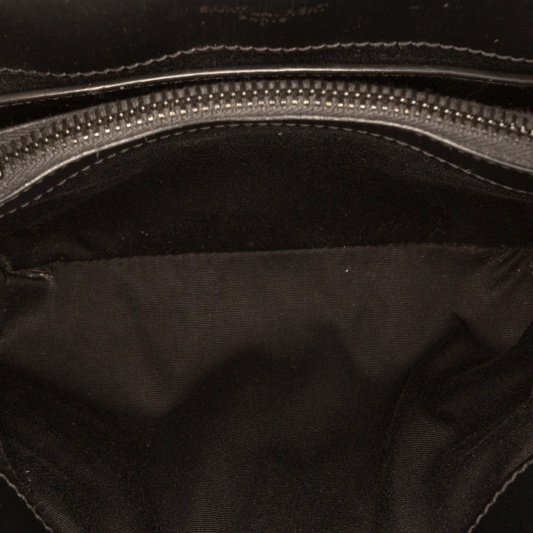 Saint Laurent Small Matelasse Cuir de veau Monogram Monochrome LouLou Sac bandoulière