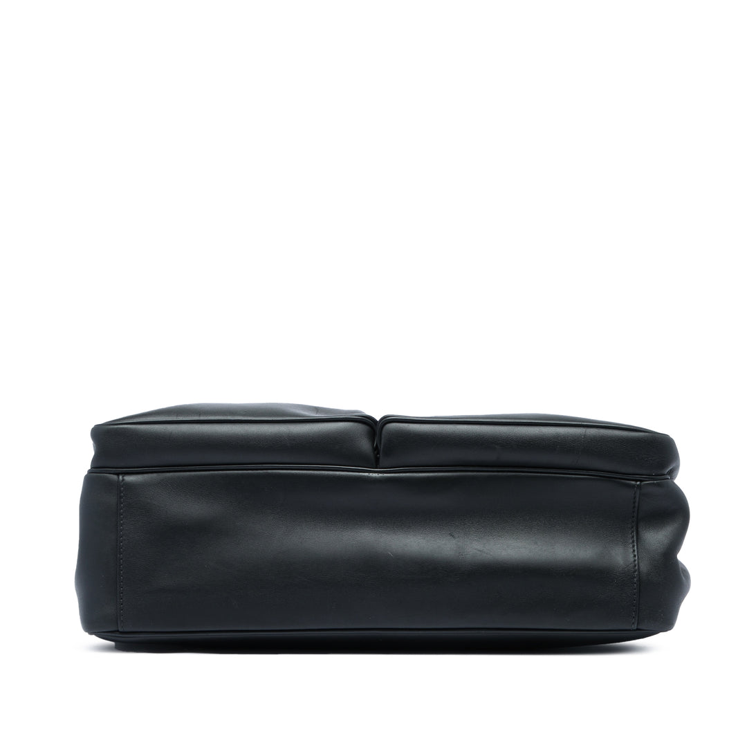City Veau Double Push Lock Business Sac Noir