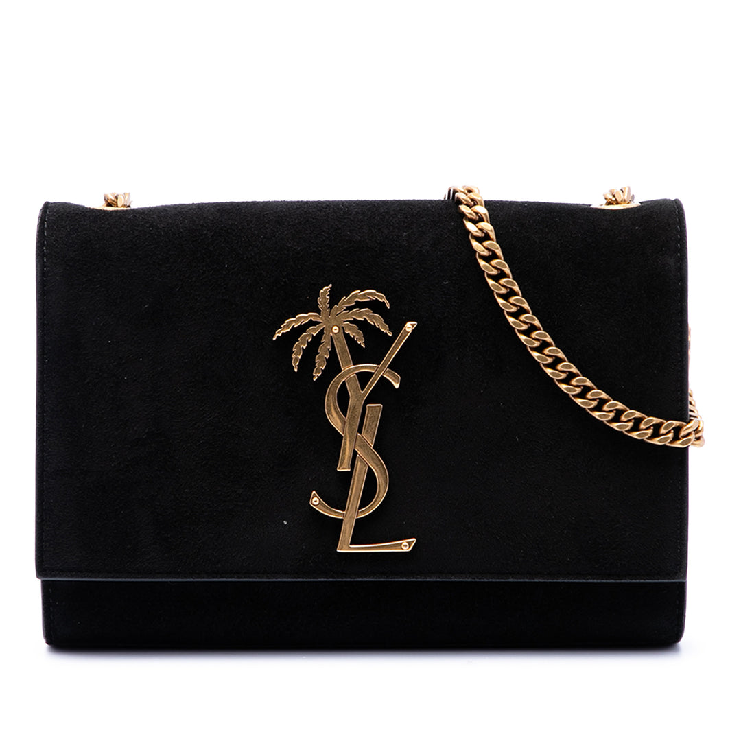 Saint Laurent Palm Tree Classic Kate Sac Petit Daim