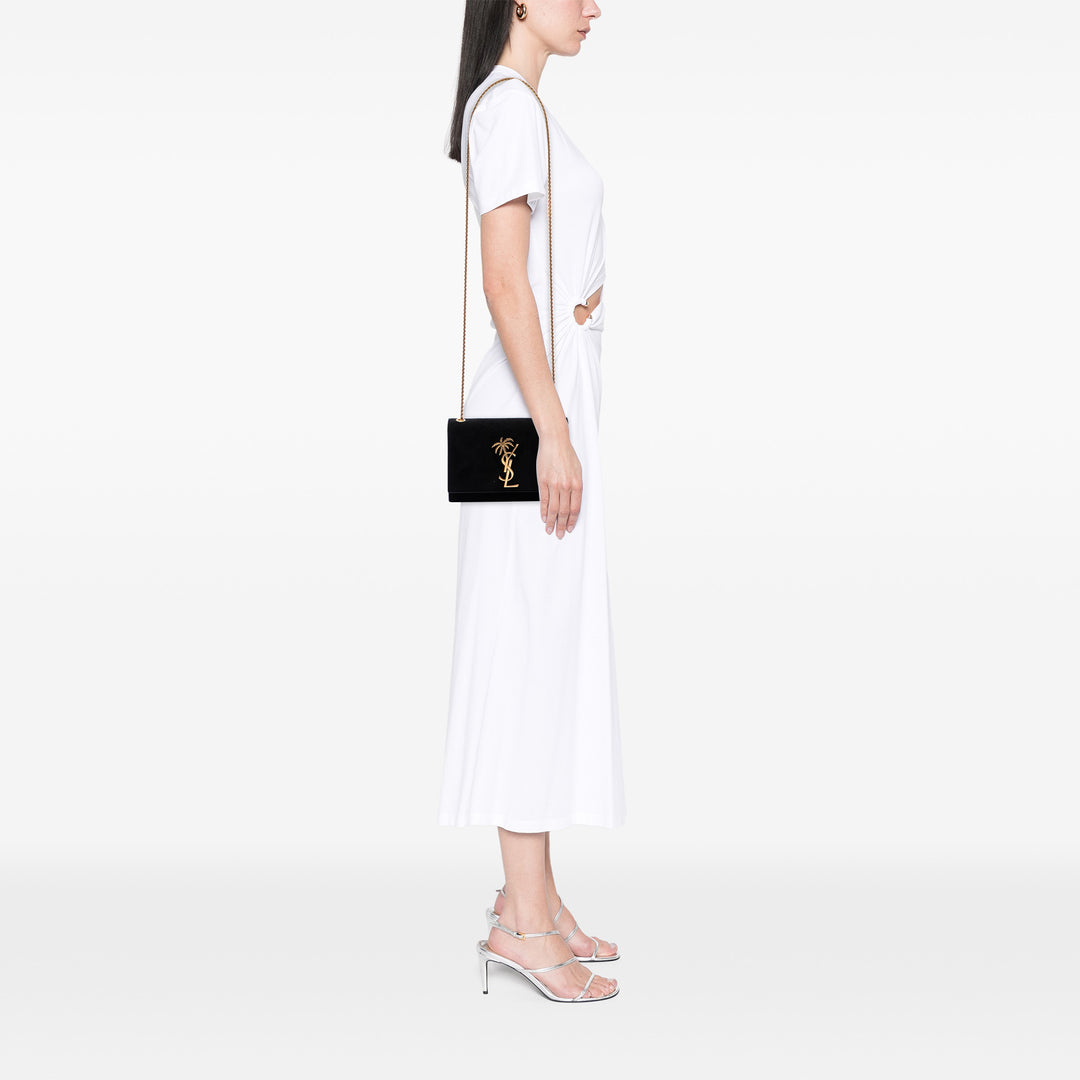 Saint Laurent Palm Tree Classic Kate Sac Petit Daim