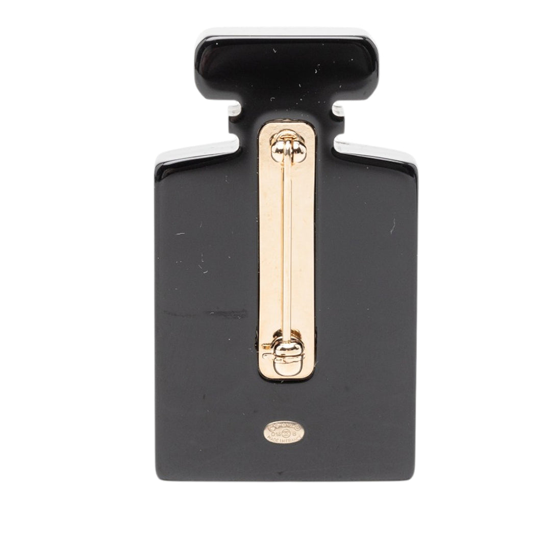 Chanel CC Resin et Perles fantaisie Perfume Bottle Pin Broche Plastique